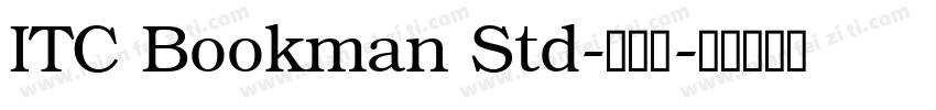 ITC Bookman Std-半粗体字体转换